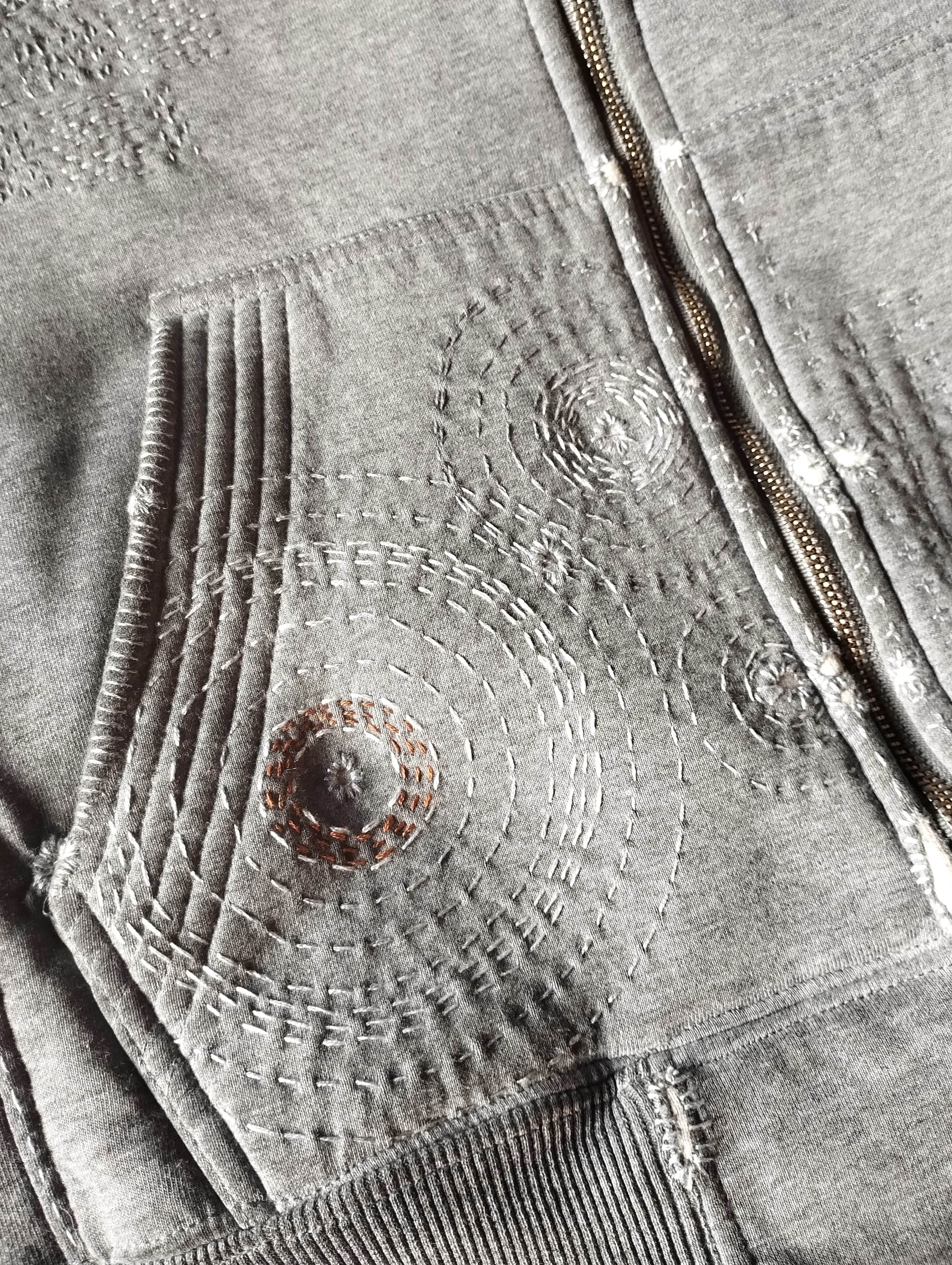 Japoński haft sashiko i sztuka naprawiania ubrań boro. Techniki te wywodzą się z dawnych wieków z Japonii, początkowo służyły biedocie w celu cerowania lichej odzieży. Z biegiem czasu sachiko i boro techniki które miały za zadanie odwrócić uwagę od łat i zaszytych dziur z czysto użytkowej funkcji, urosły do rangi sztuki.